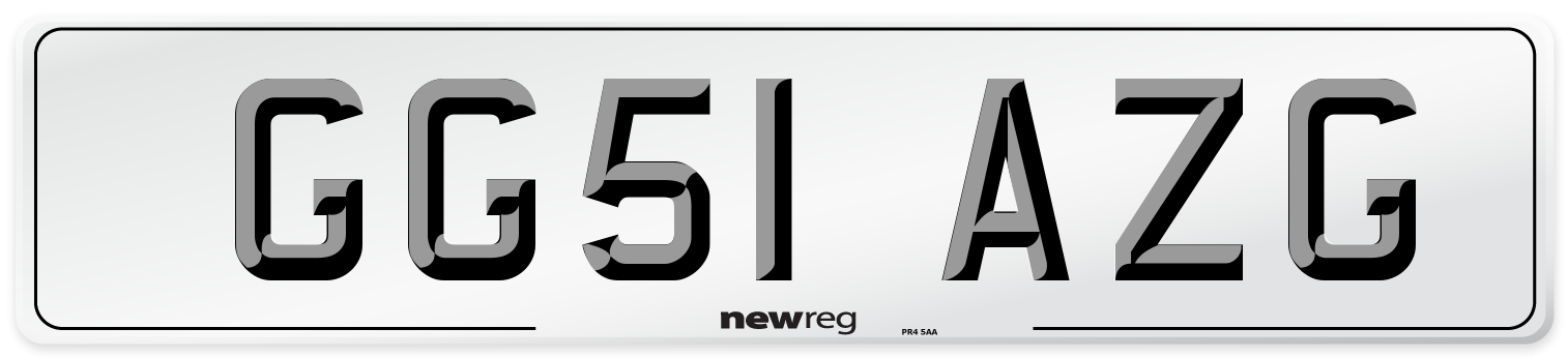 GG51 AZG Number Plate from New Reg